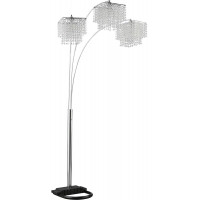 Coaster Furniture 901484 Crystal Drop Shade Floor Lamp Chrome